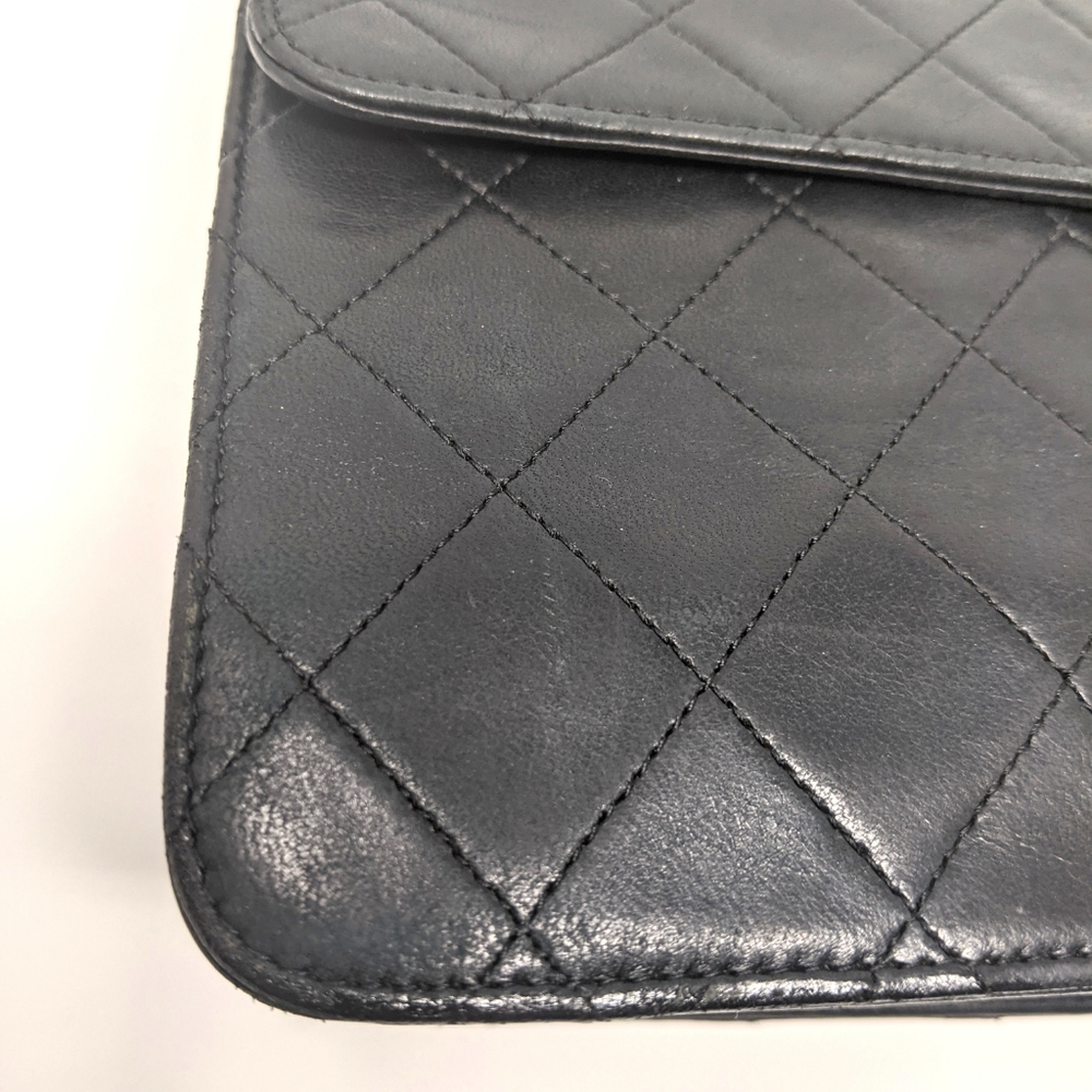🎉HP🎉CHANEL Black Bag Single Chain Flap Bag Vintage - Picture 9 of 16